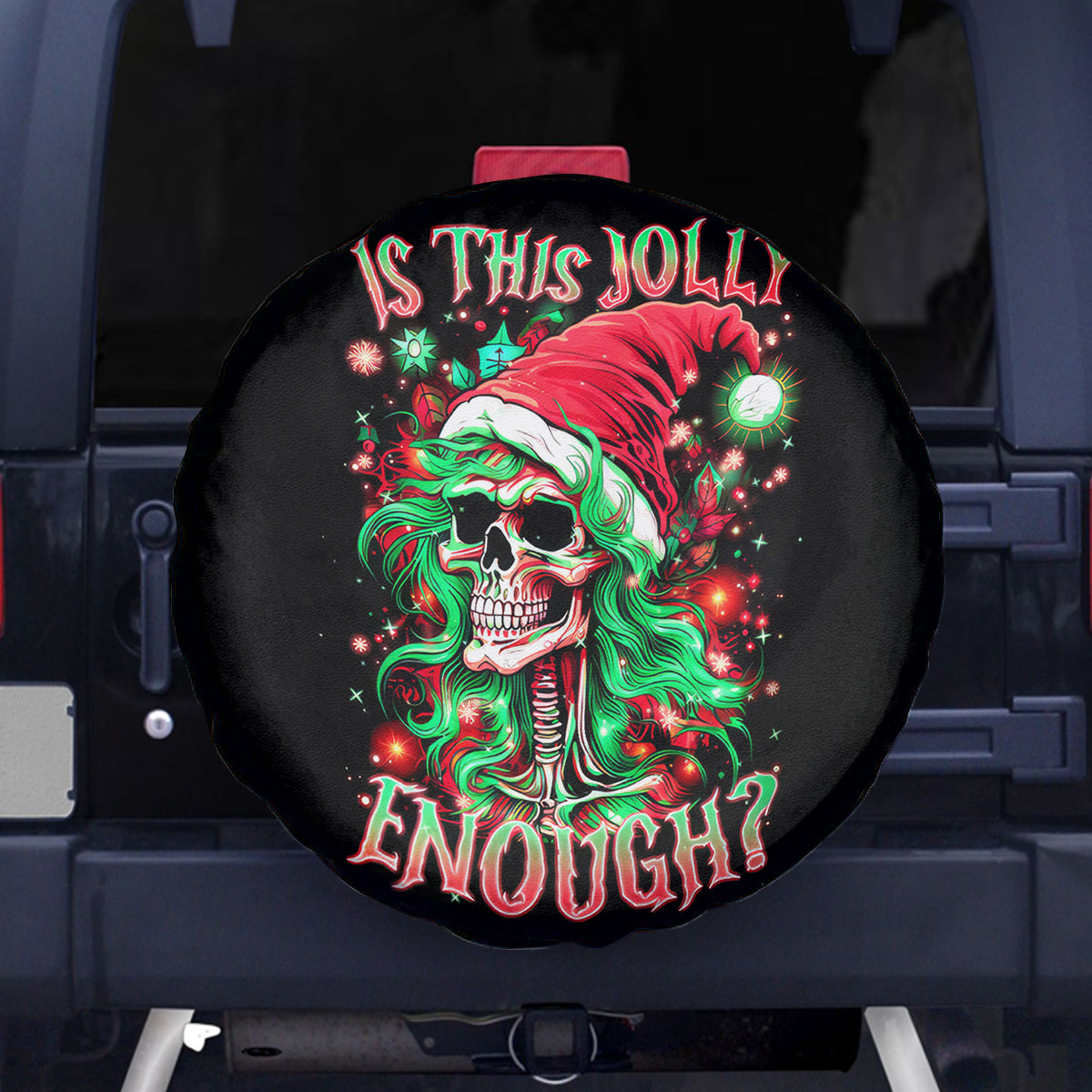 Skull Santa Girl Spare Tire Cover Is This Jolly Enough - Wonder Print Shop