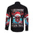 Skull Santa Claus Long Sleeve Button Shirt It's Beginning To Look A Lot Like Fuck This - Wonder Print Shop