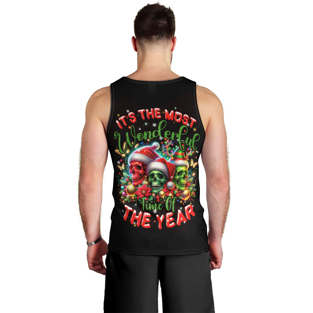 Skull Santa Claus Men Tank Top It's The Most Time Of The Year - Wonder Print Shop