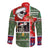 Skeleton Santa Claus Long Sleeve Button Shirt Moodboard Skull Ugly Christmas - Wonder Print Shop