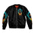 Flame Skull Bomber Jacket Never Mistake My Kindness For Weakness The Beast In Me Is Sleeping Noe Dead - Wonder Print Shop