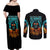 Flame Skull Couples Matching Off Shoulder Maxi Dress and Long Sleeve Button Shirt Never Mistake My Kindness For Weakness The Beast In Me Is Sleeping Noe Dead - Wonder Print Shop