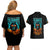 Flame Skull Couples Matching Off Shoulder Short Dress and Hawaiian Shirt Never Mistake My Kindness For Weakness The Beast In Me Is Sleeping Noe Dead - Wonder Print Shop