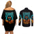 Flame Skull Couples Matching Off Shoulder Short Dress and Long Sleeve Button Shirt Never Mistake My Kindness For Weakness The Beast In Me Is Sleeping Noe Dead - Wonder Print Shop