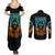 Flame Skull Couples Matching Summer Maxi Dress and Long Sleeve Button Shirt Never Mistake My Kindness For Weakness The Beast In Me Is Sleeping Noe Dead - Wonder Print Shop