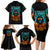 Flame Skull Family Matching Long Sleeve Bodycon Dress and Hawaiian Shirt Never Mistake My Kindness For Weakness The Beast In Me Is Sleeping Noe Dead - Wonder Print Shop