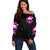 Sugar Skull Santa Off Shoulder Sweater I Wan't To Be A Nice Person But Everyone Is Just So Stupid - Wonder Print Shop