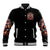 Flower Skull Baseball Jacket One Day Say Fuck Itt All And Let My Demons Out - Wonder Print Shop