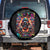 Flower Skull Spare Tire Cover One Day Say Fuck Itt All And Let My Demons Out - Wonder Print Shop