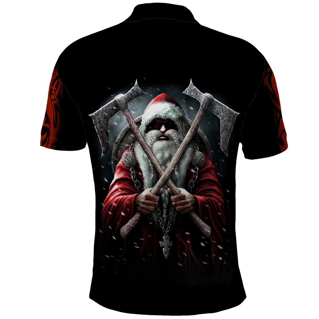 Viking Santa Claus Polo Shirt Vahalla Santa Clau Coming - Wonder Print Shop