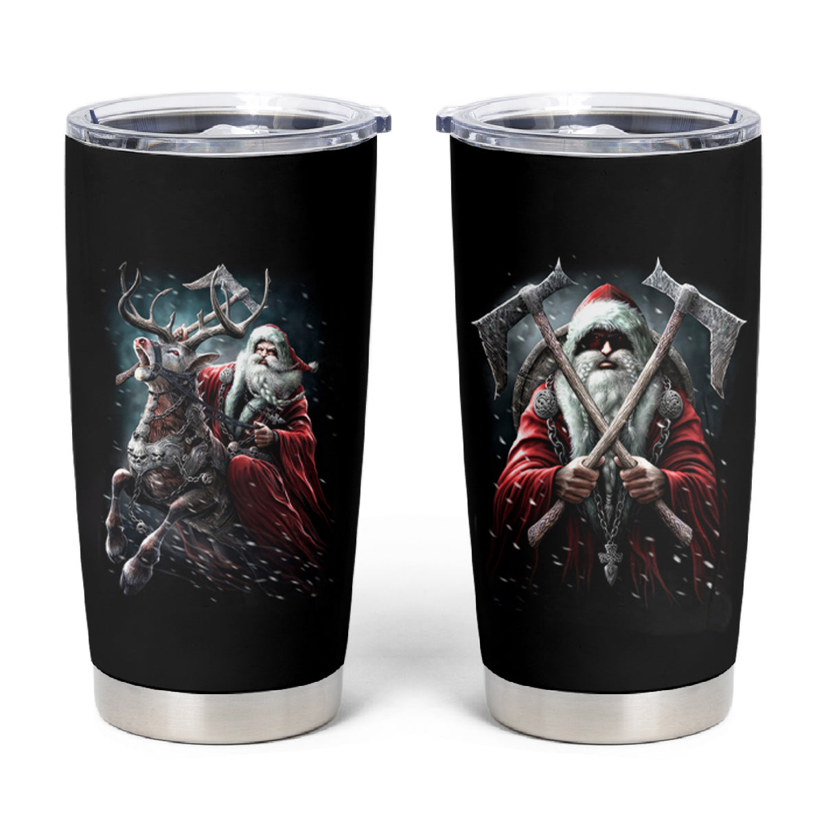 Viking Santa Claus Tumbler Cup Vahalla Santa Clau Coming