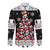 Skull Santa Long Sleeve Button Shirt Tree Skull Santa Ugly Christmas - Wonder Print Shop