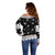 Skull Santa Off Shoulder Sweater Tree Skull Santa Ugly Christmas - Wonder Print Shop