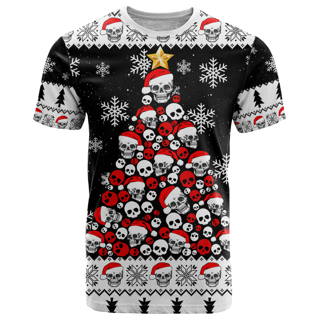 Skull Santa T Shirt Tree Skull Santa Ugly Christmas - Wonder Print Shop