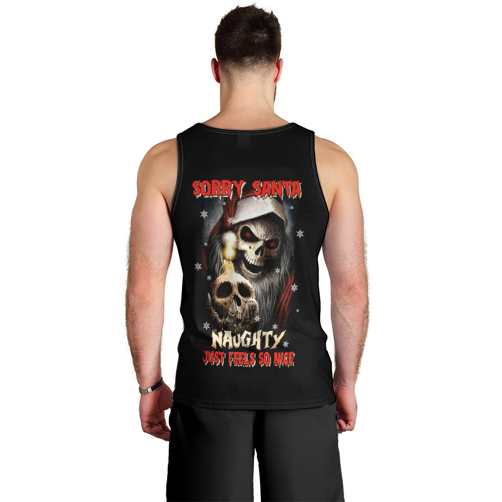 Skeleton Santa Claus Men Tank Top Sorry Santa Naughty Just Feels So Nice - Wonder Print Shop