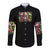 Sugar Skull Santa Long Sleeve Button Shirt The Good Girl In Me Got Tired So Bitch In Me Came Out - Wonder Print Shop