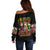 Sugar Skull Santa Off Shoulder Sweater The Good Girl In Me Got Tired So Bitch In Me Came Out - Wonder Print Shop