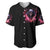 Rose Skull Baseball Jersey Next Time My Name Comes Out Of Your Mouth Choke On iT Bitch - Wonder Print Shop