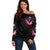 Rose Skull Off Shoulder Sweater Next Time My Name Comes Out Of Your Mouth Choke On iT Bitch - Wonder Print Shop