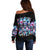 Lady Skull Off Shoulder Sweater Zero Fucks Given - Wonder Print Shop