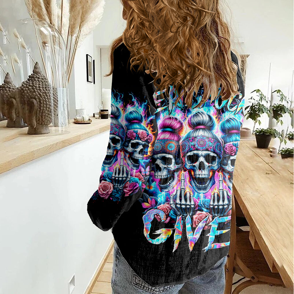 lady-skull-women-casual-shirt-zero-fucks-given