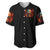 Fire Skull Baseball Jersey My Demon Hide Inside My Head - Wonder Print Shop