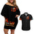 Fire Skull Couples Matching Off Shoulder Short Dress and Hawaiian Shirt My Demon Hide Inside My Head - Wonder Print Shop