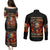 Fire Skull Couples Matching Puletasi Dress and Long Sleeve Button Shirts My Demon Hide Inside My Head - Wonder Print Shop