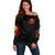 Fire Skull Off Shoulder Sweater My Demon Hide Inside My Head - Wonder Print Shop