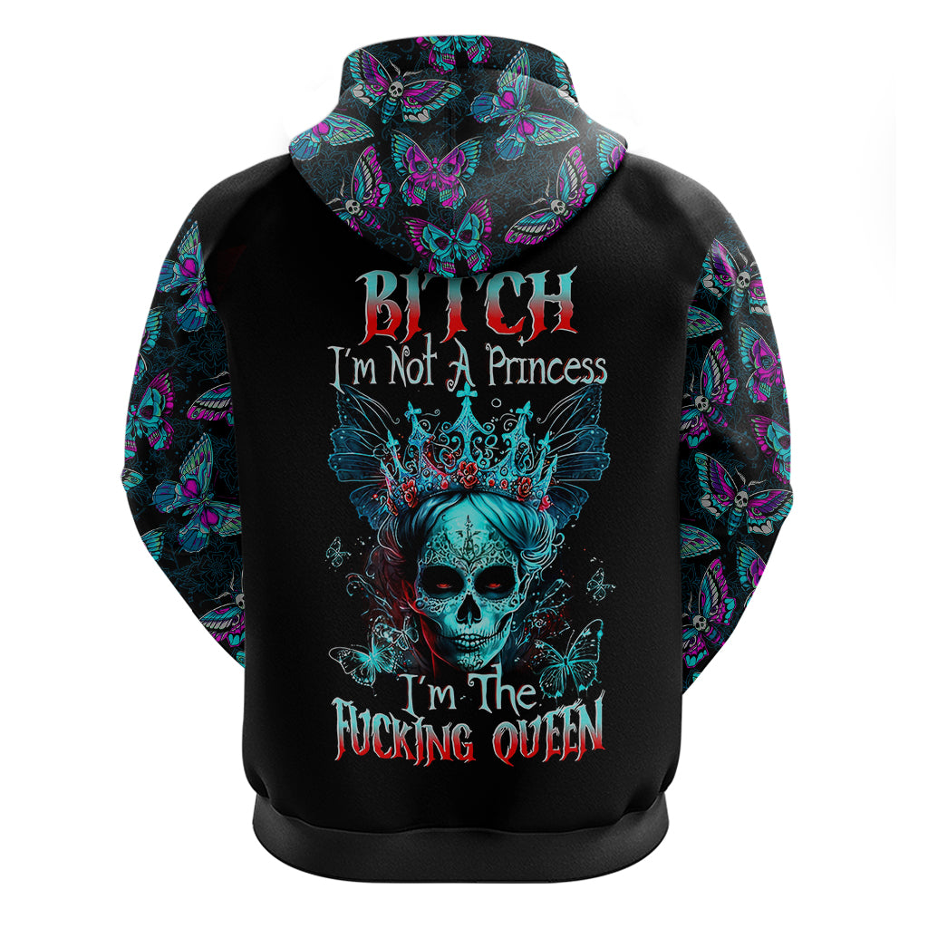 Día de los Muertos Skull Hoodie I'm Not A Princess I'm The Queen - Wonder Print Shop