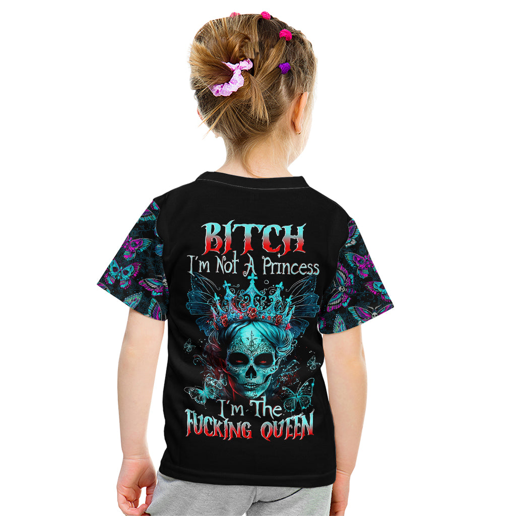 Da de los Muertos Skull Kid T Shirt I'm Not A Princess I'm The Queen - Wonder Print Shop