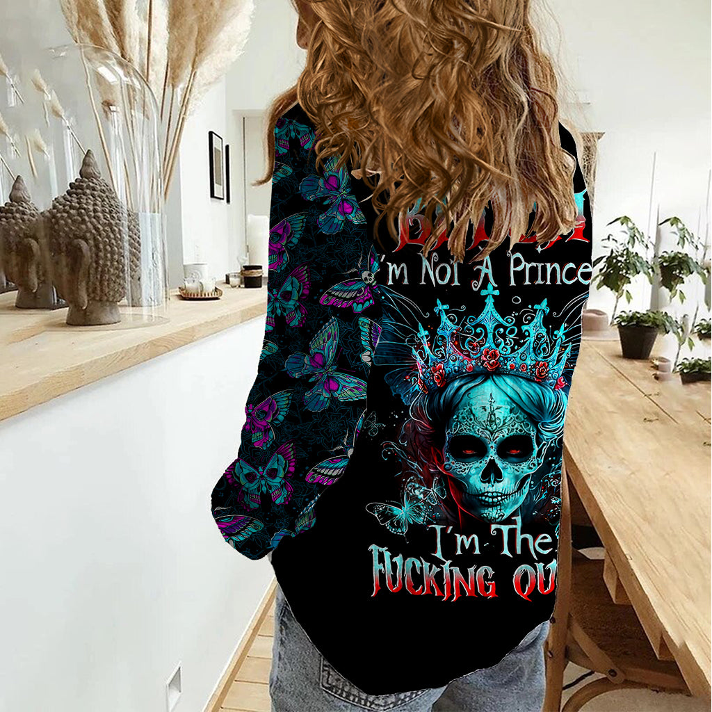 da-de-los-muertos-skull-women-casual-shirt-im-not-a-princess-im-the-queen