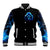 Blue Flame Skull Baseball Jacket Blood Make You Related - Wonder Print Shop