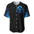 Blue Flame Skull Baseball Jersey Blood Make You Related - Wonder Print Shop