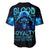 Blue Flame Skull Baseball Jersey Blood Make You Related - Wonder Print Shop