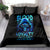 Blue Flame Skull Bedding Set Blood Make You Related - Wonder Print Shop