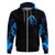 Blue Flame Skull Hoodie Blood Make You Related - Wonder Print Shop