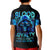 Blue Flame Skull Kid Polo Shirt Blood Make You Related - Wonder Print Shop