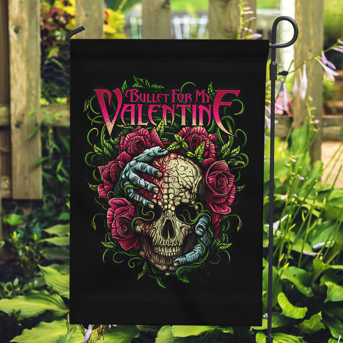 Viper Skull Garden Flag Bullet For My Valentine - Wonder Print Shop