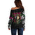 Viper Skull Off Shoulder Sweater Bullet For My Valentine - Wonder Print Shop