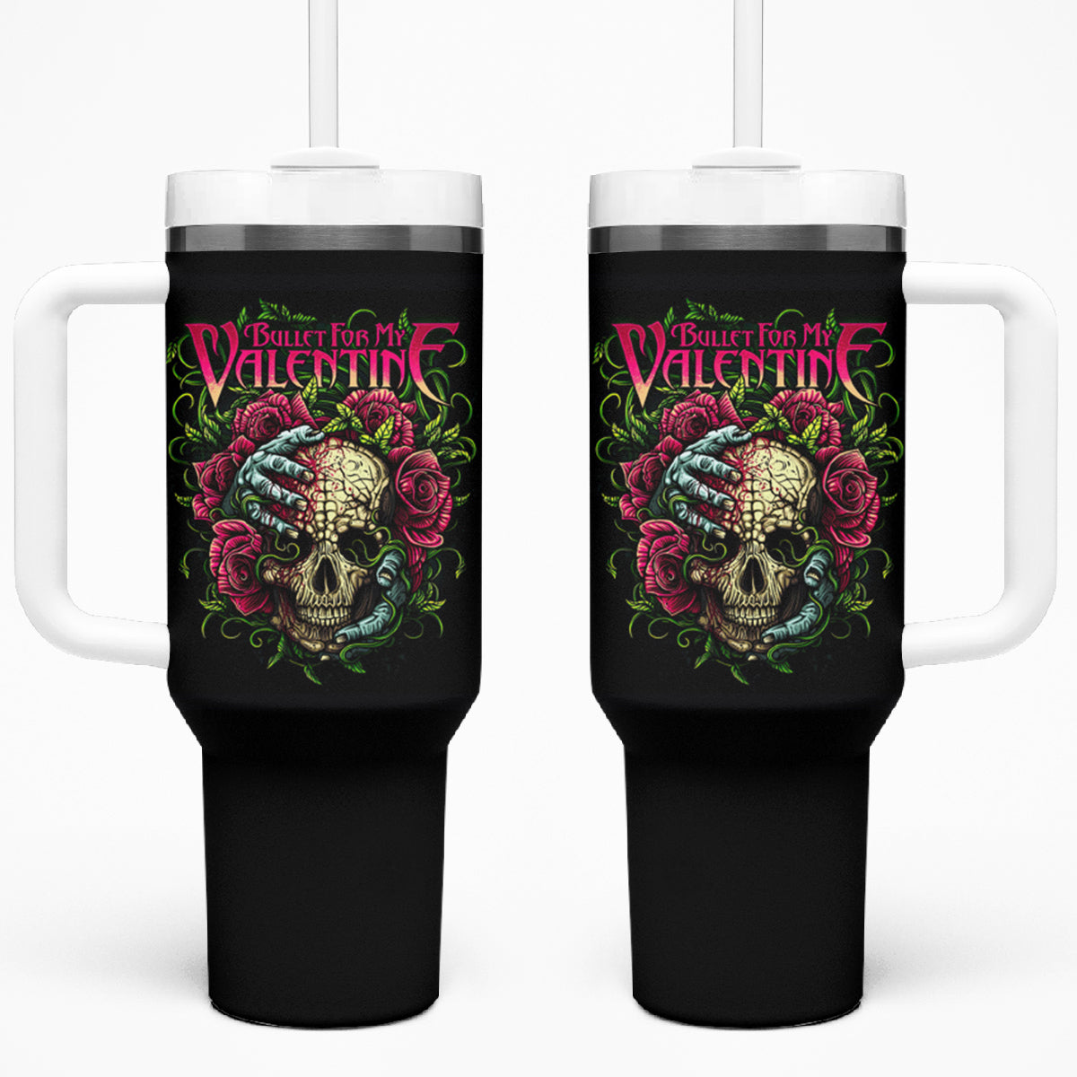 Viper Skull Tumbler With Handle Bullet For My Valentine