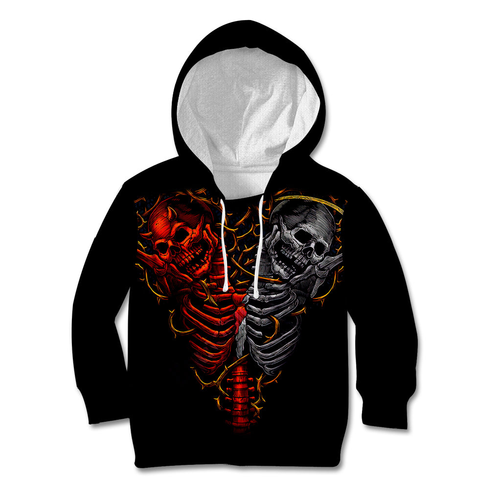 Skull Kid Hoodie Devil And Angel Twin Skull - Wonder Print Shop