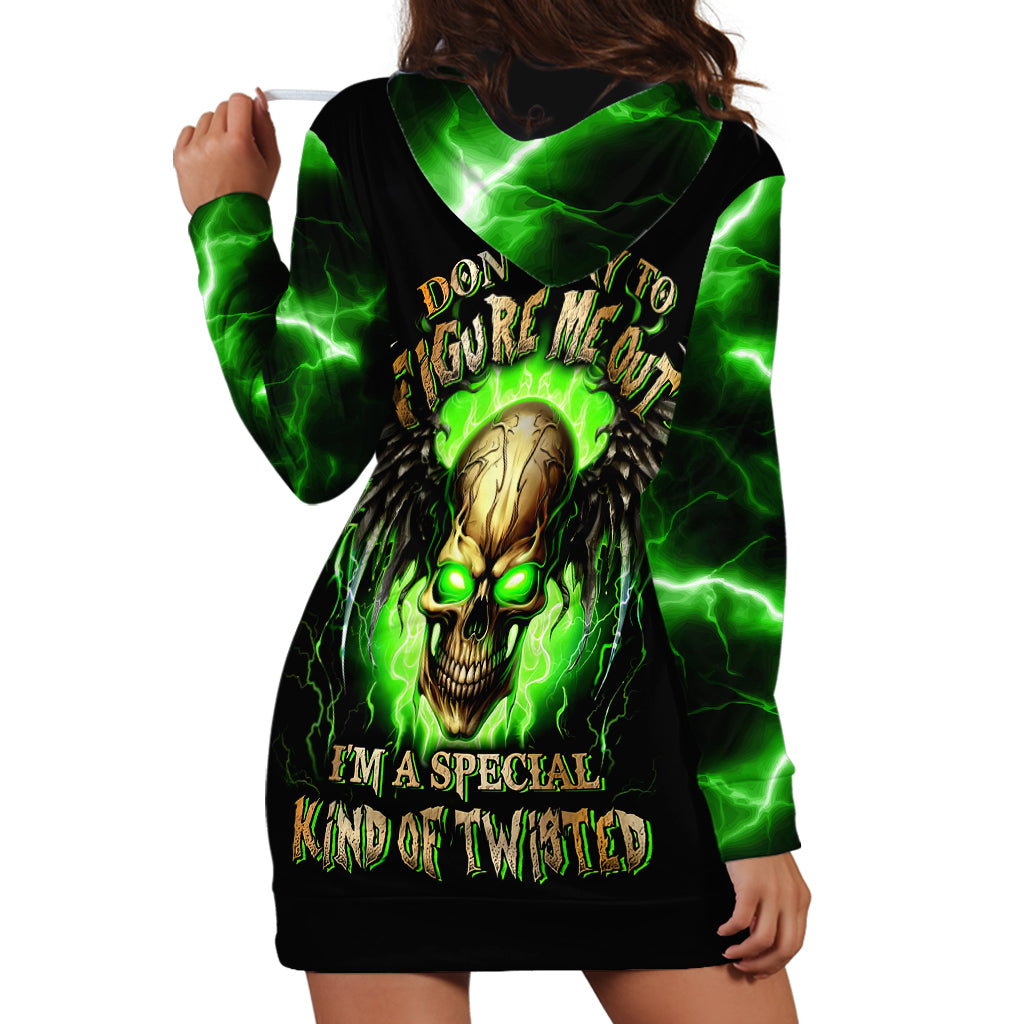 Skull Hoodie Dress Don't Try To Figured Me Out - Wonder Print Shop