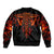 Flame Skull Bomber Jacket SKull Face Inside Me - Wonder Print Shop