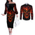 flame-skull-couples-matching-off-the-shoulder-long-sleeve-dress-and-long-sleeve-button-shirts-skull-face-inside-me