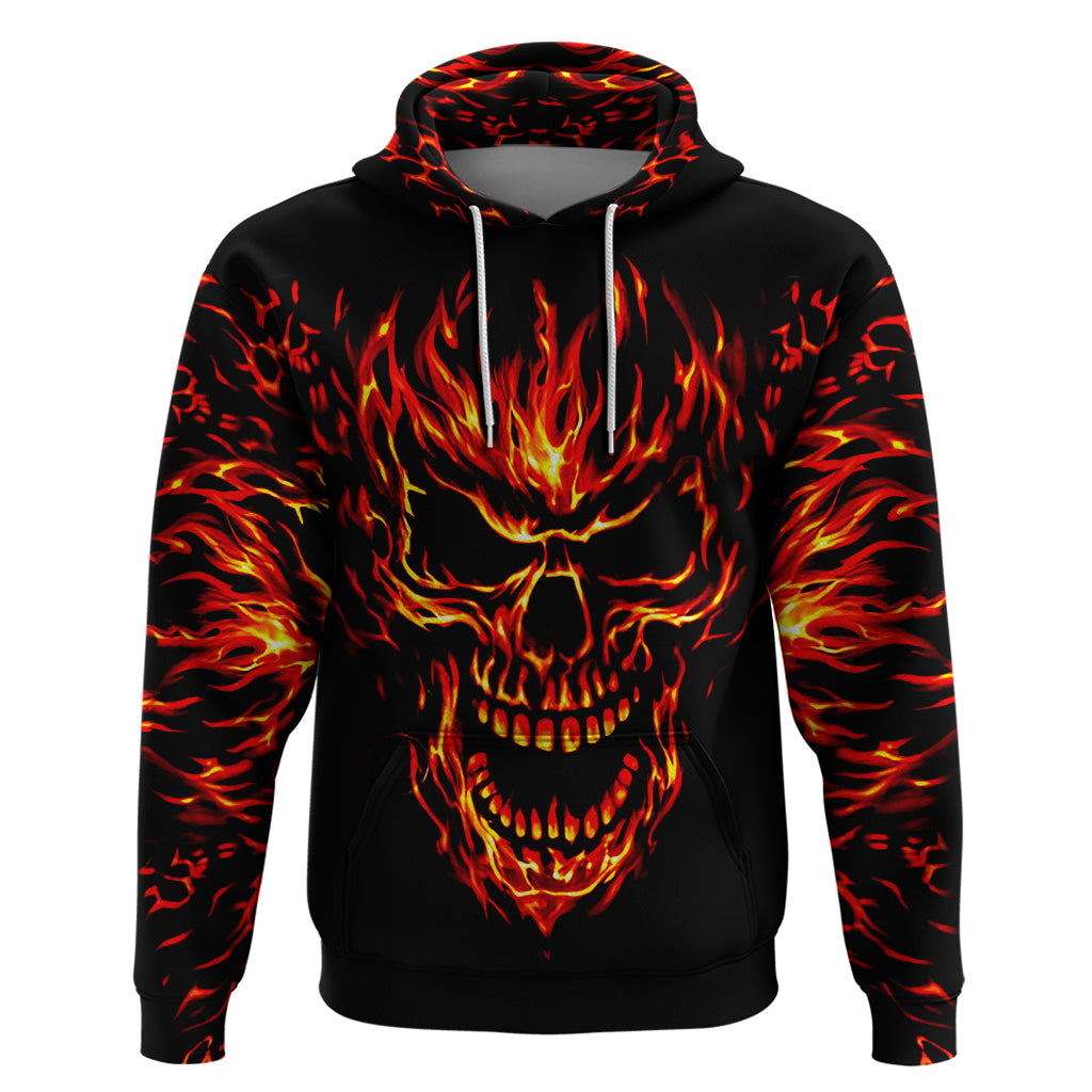 Flame Skull Hoodie SKull Face Inside Me - Wonder Print Shop