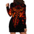 Flame Skull Hoodie Dress SKull Face Inside Me - Wonder Print Shop