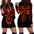 Flame Skull Hoodie Dress SKull Face Inside Me - Wonder Print Shop