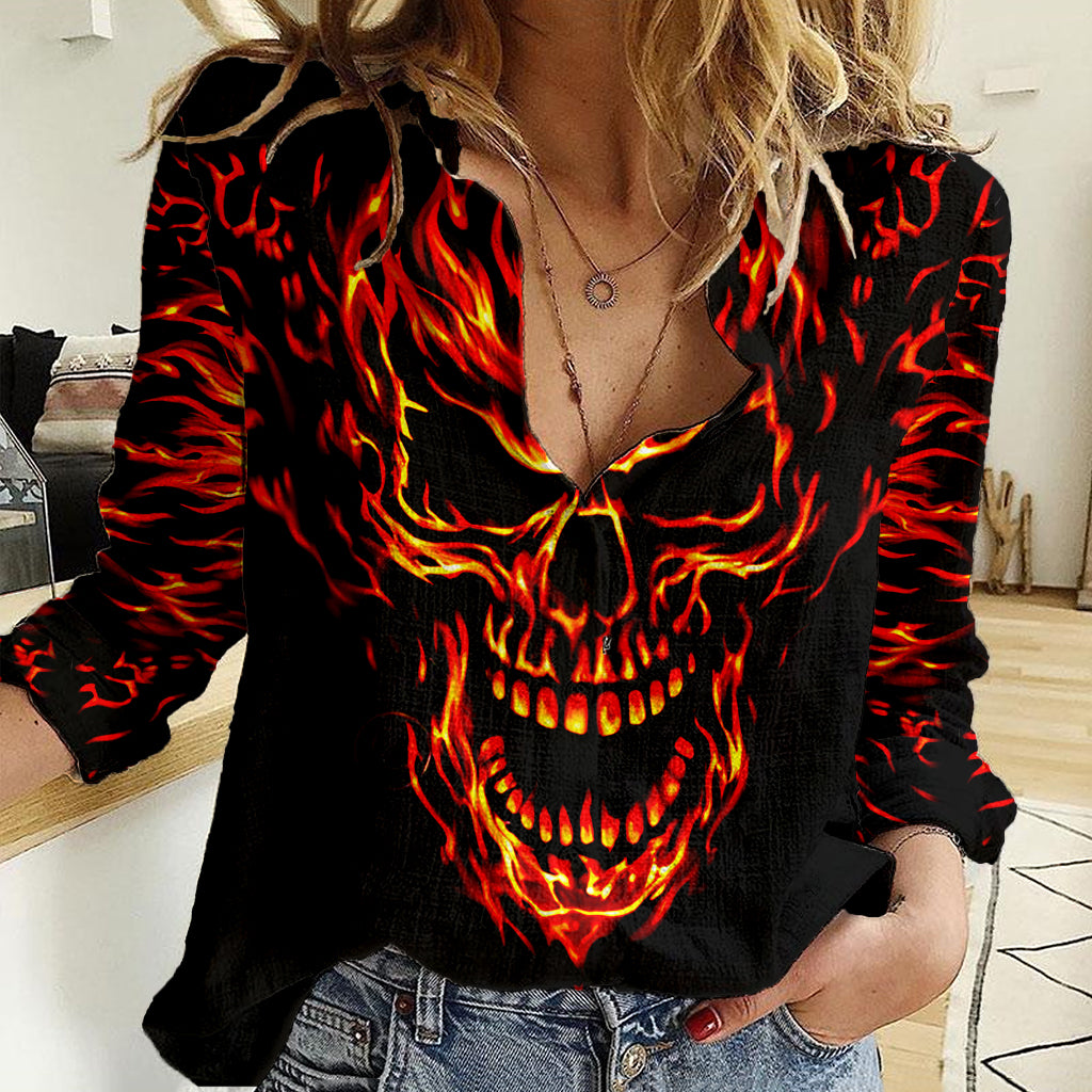 flame-skull-women-casual-shirt-skull-face-inside-me