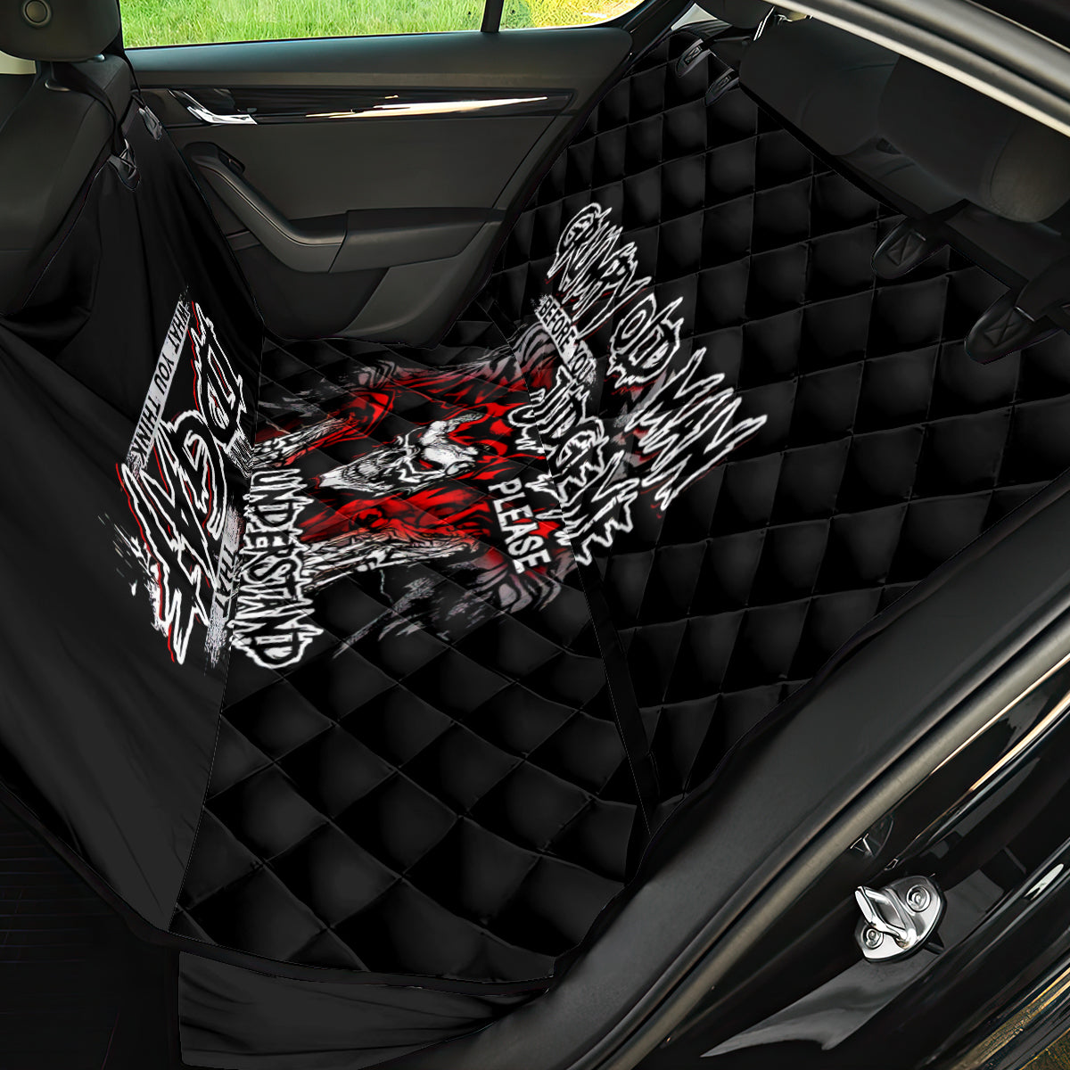 Skull Back Car Seat Cover Before Your Judge Me Pls Understand - Wonder Print Shop